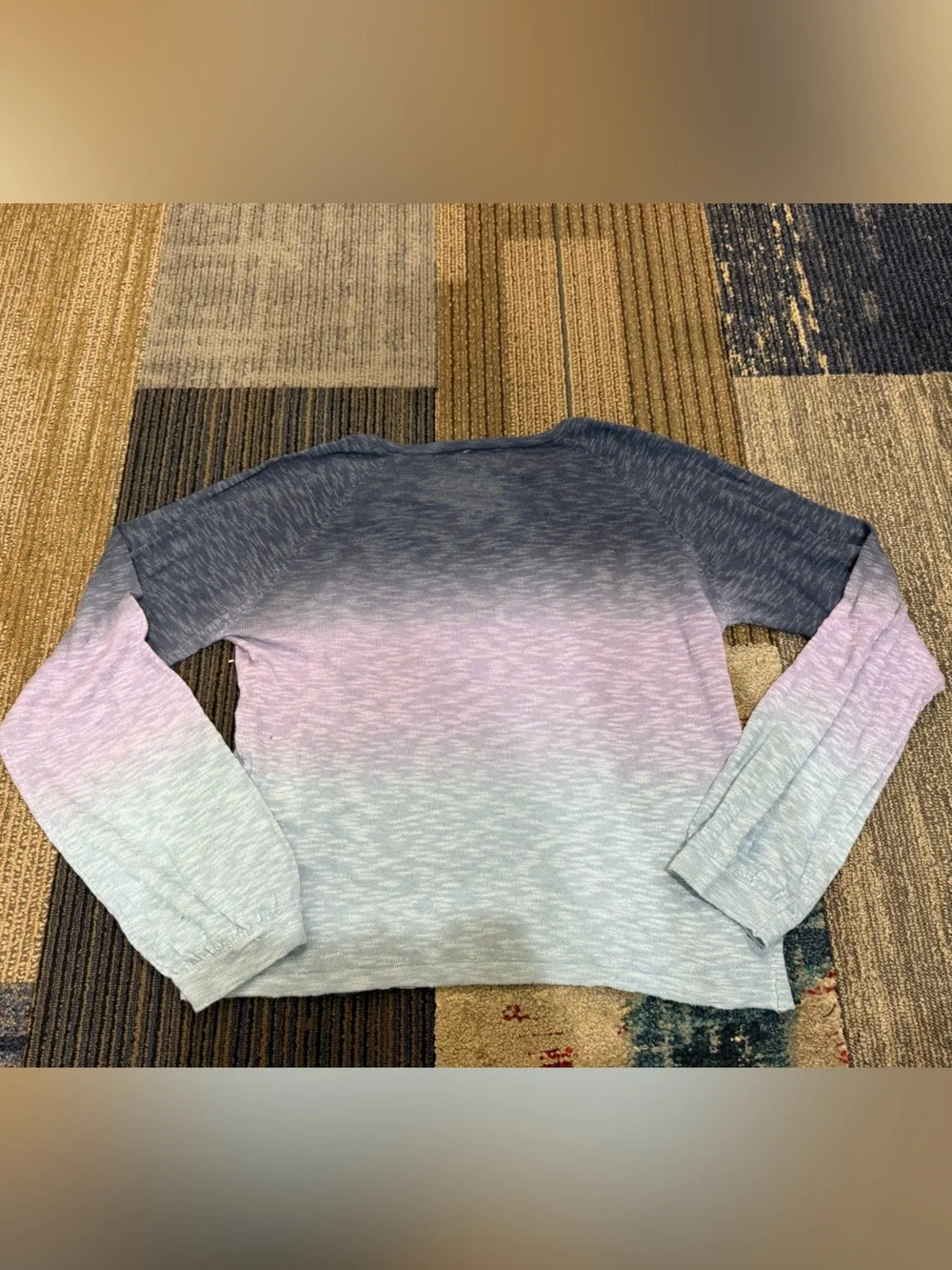 Stitch Drop 8421066 - Ombre Knit Hoodie - Blue, Purple, Light Teal